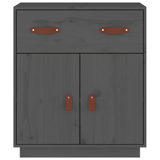 Alawi Pine Wood Sideboard With 2 Doors 1 Drawer In Grey_4