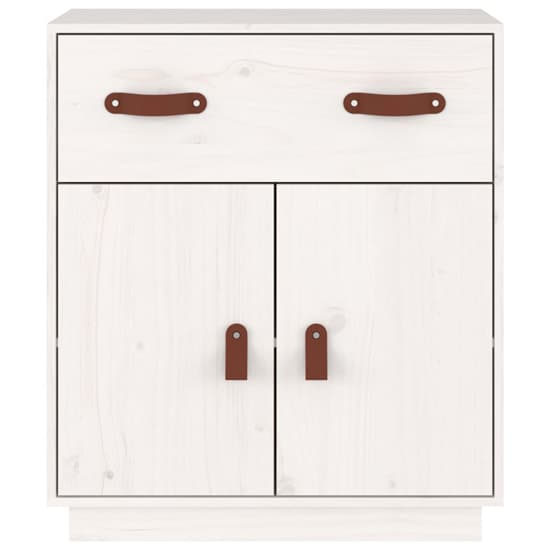 Alawi Pine Wood Sideboard With 2 Doors 1 Drawer In White_4