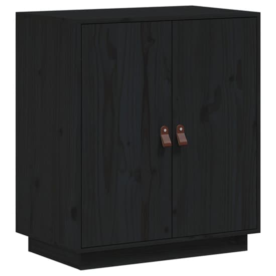 Alawi Pine Wood Sideboard With 2 Doors In Black_3