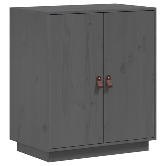 Alawi Pine Wood Sideboard With 2 Doors In Grey_3