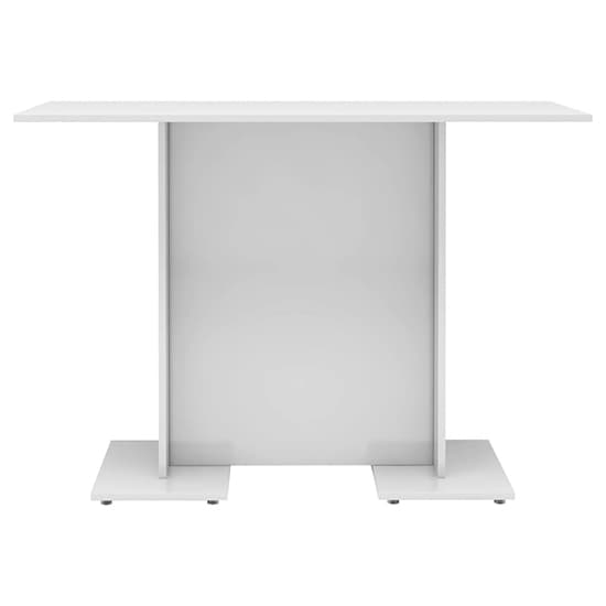 Alayka Rectangular High Gloss Dining Table In White_2