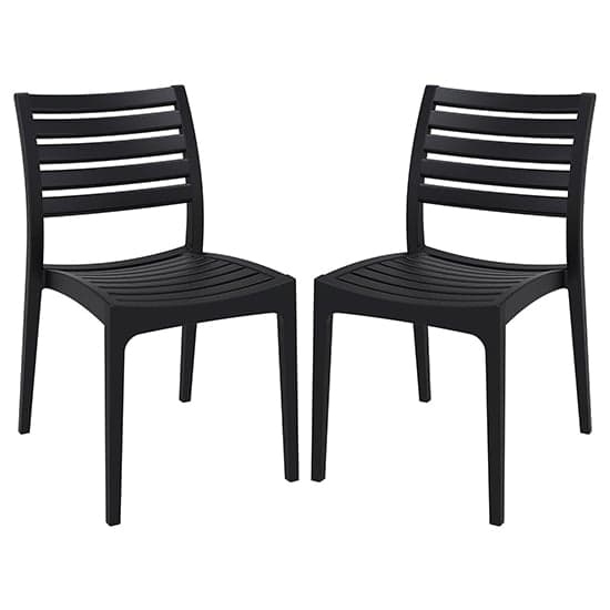 Albany Black Polypropylene Dining Chairs In Pair_1
