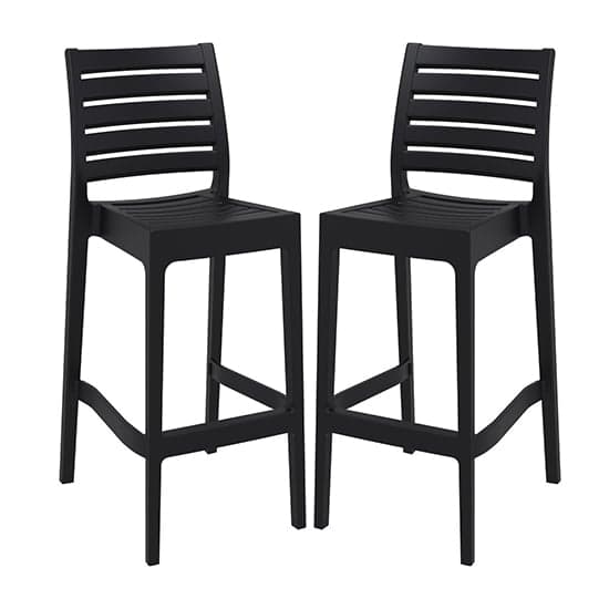 Albany Black Polypropylene And Glass Fiber Bar Chairs In Pair_1