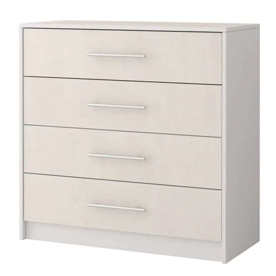 Albany Wooden Chest Of 4 Drawers In Silk And White_1