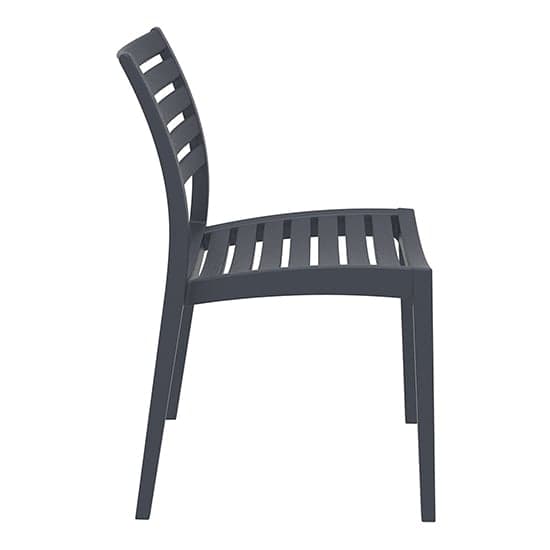 Albany Dark Grey Polypropylene Dining Chairs In Pair_4