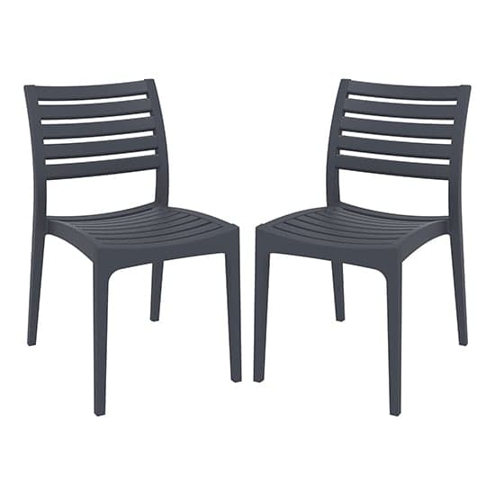 Albany Dark Grey Polypropylene Dining Chairs In Pair_1