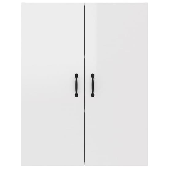 Albany High Gloss Wall Storage Cabinet With 2 Doors In White_3