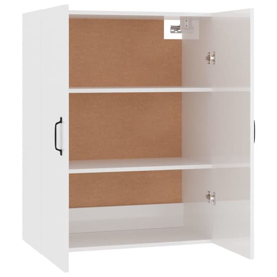 Albany High Gloss Wall Storage Cabinet With 2 Doors In White_4