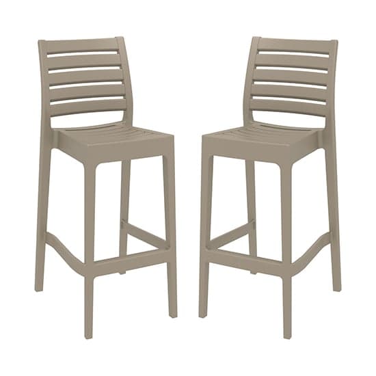 Albany Taupe Polypropylene And Glass Fiber Bar Chairs In Pair_1