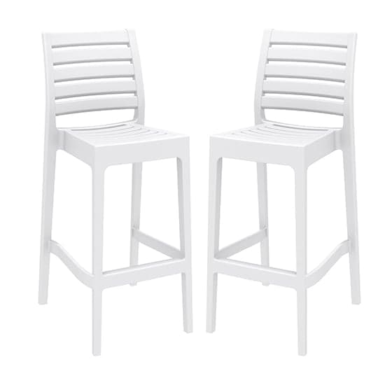 Albany White Polypropylene And Glass Fiber Bar Chairs In Pair_1