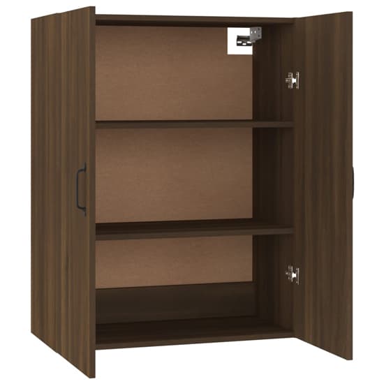 Albany Wooden Wall Storage Cabinet With 2 Doors In Brown Oak_4