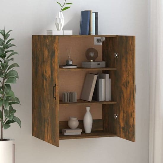 Albany Wooden Wall Storage Cabinet With 2 Doors In Smoked Oak_2