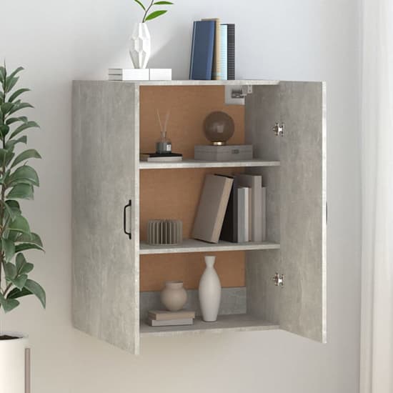 Albany Wooden Wall Storage Cabinet In Concrete Effect_2