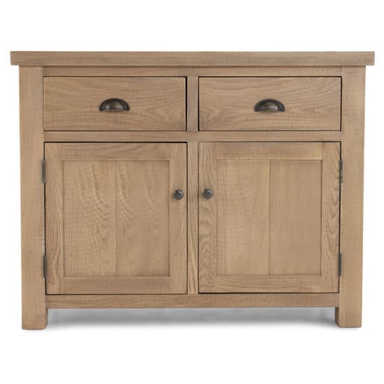 Albas Wooden Small Sideboard In Planked Solid Oak_2