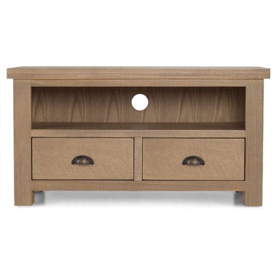 Albas Wooden Small TV Unit In Planked Solid Oak_2