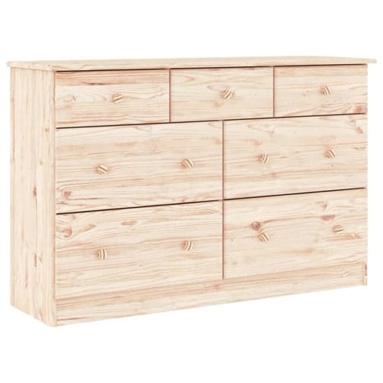 Albi Solid Pinewood Chest Of 7 Drawers In Brown_2