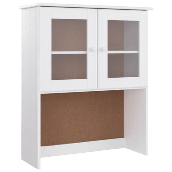Albi Solid Pinewood Highboard With 2 Doors 5 Drawers In White_6