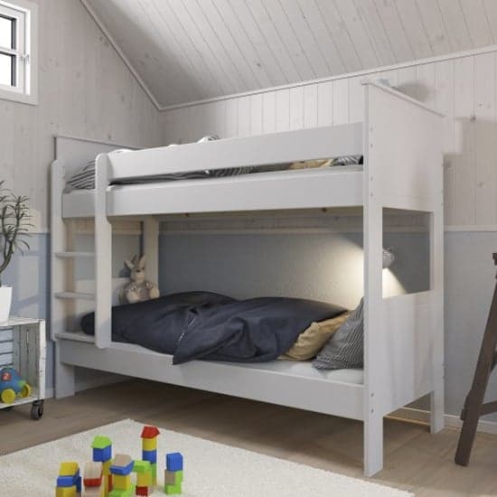 Albia Wooden Bunk Bed In White_1