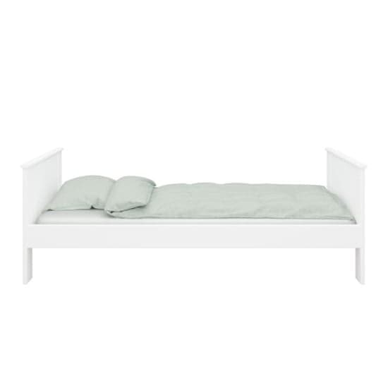 Albia Wooden Single Bed In White_2
