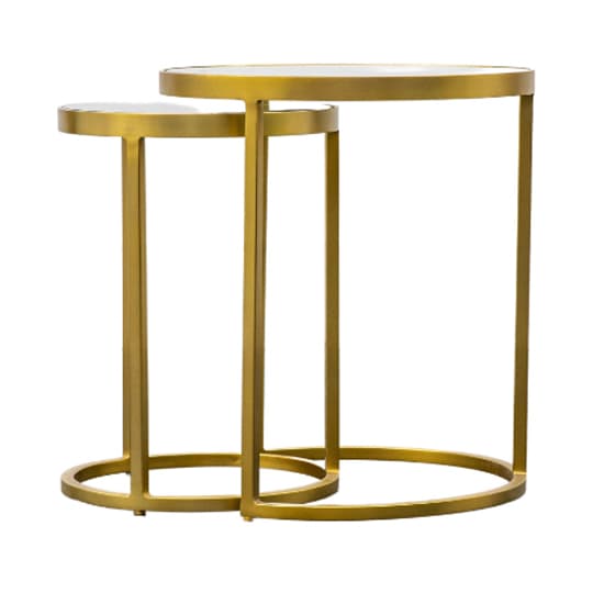 Alcoa Clear Glass Top Nest Of 2 Tables With Gold Metal Frame_6