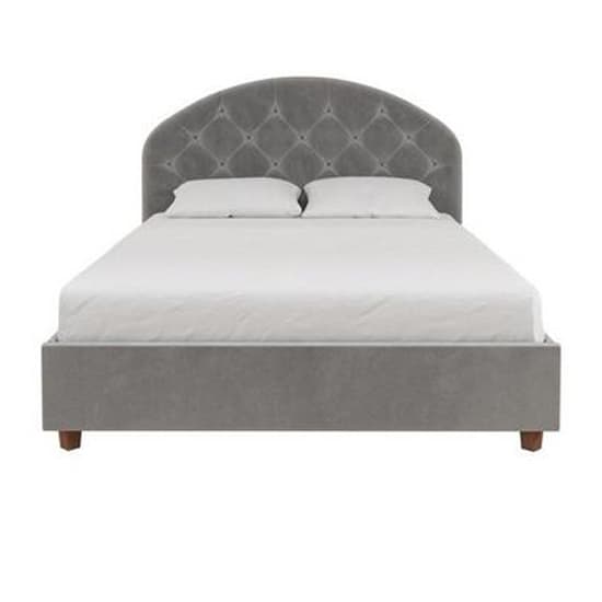 Alcoa Velvet Double Bed In Light Grey_3