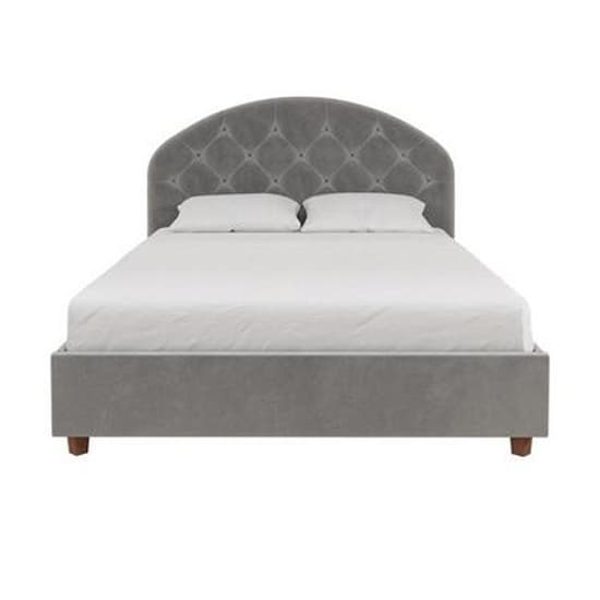 Alcoa Velvet King Size Bed In Light Grey_3