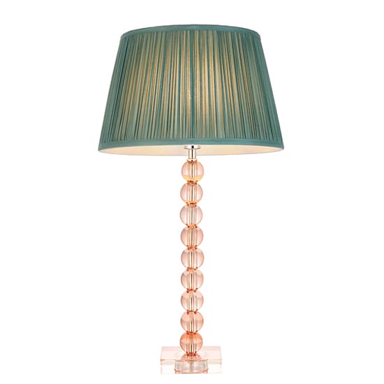 Alcoy Fir Shade Table Lamp With Blush Tinted Crystal Base_5