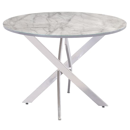 Atden Marble Dining Table In Grey With 4 Moreno Grey Chairs_2