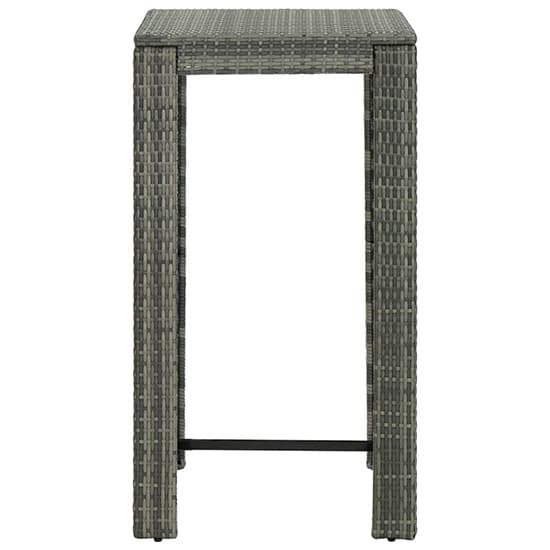Aldis Outdoor Poly Rattan Bar Table With 2 Stools In Grey Furniture