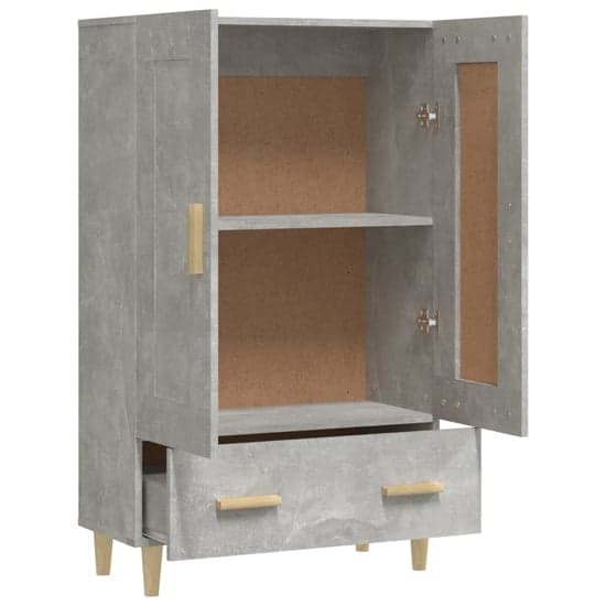 Aleta Wooden Highboard With 2 Doors 1 Drawer In Concrete Effect_5
