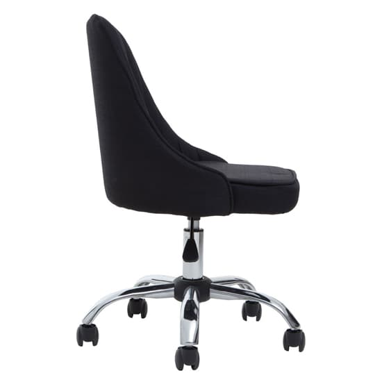 Alexei Fabric Home And Office Chair With Chrome Base In Black_3