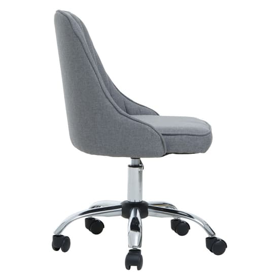 Alexei Fabric Home And Office Chair With Chrome Base In Grey