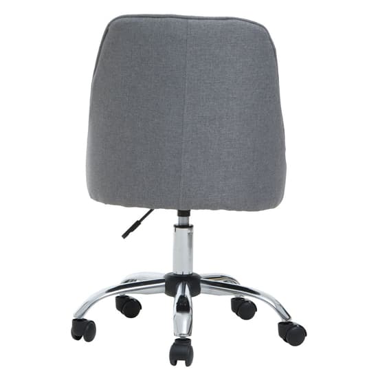 Alexei Fabric Home And Office Chair With Chrome Base In Grey