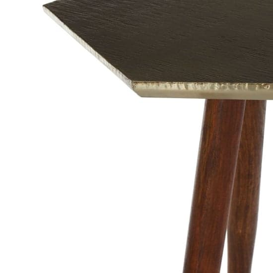 Algieba Hexagonal Wooden Side Table In Grey_4