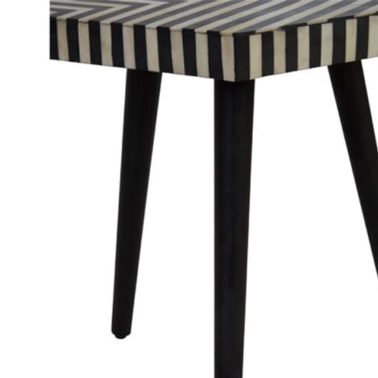 Algieba Hexagonal Wooden Side Table In Monochromatic Effect_3