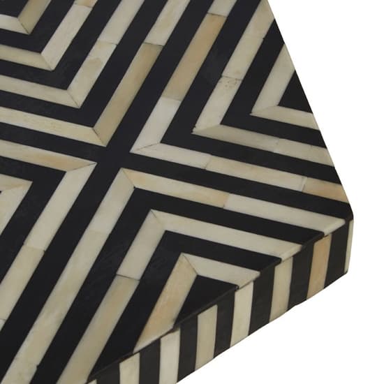 Algieba Hexagonal Wooden Side Table In Monochromatic Effect_4
