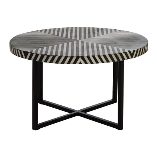 Algieba Round Wooden Coffee Table In Monochromatic Effect_2
