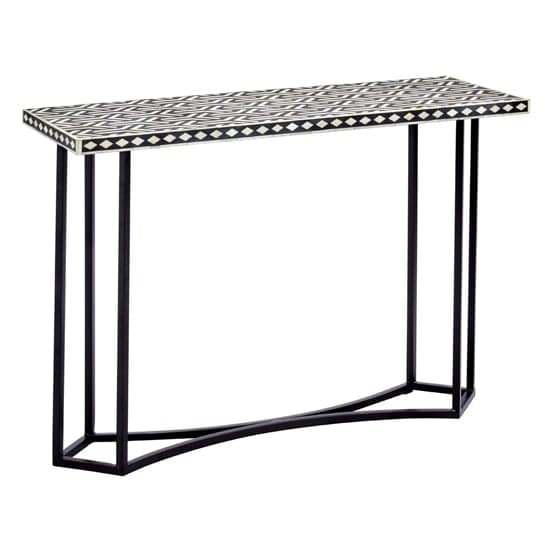 Algieba Sheesham Wooden Console Table With Metal Base_1
