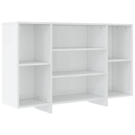Algot High Gloss Shelving Unit With 4 Shelves In White_2