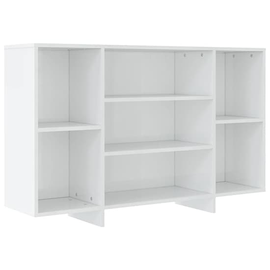 Algot High Gloss Shelving Unit With 4 Shelves In White Furniture in