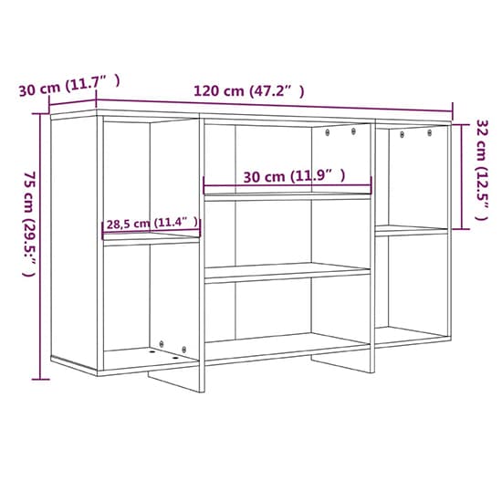 Algot High Gloss Shelving Unit With 4 Shelves In White_4