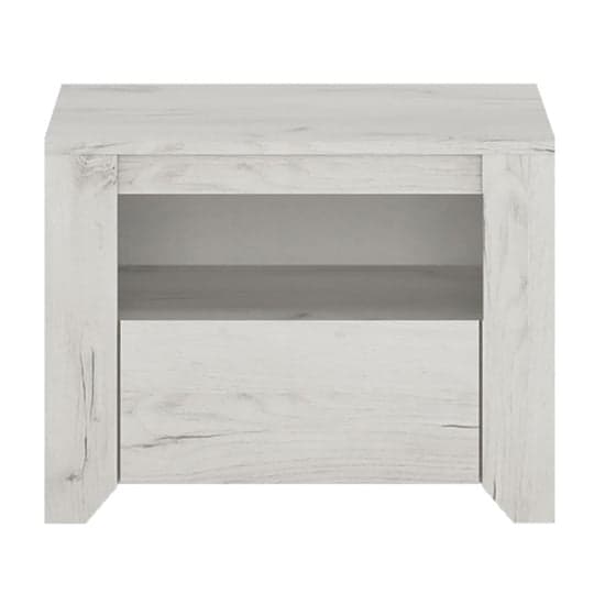 Alink Wooden 1 Drawer Bedside Cabinet In White_2