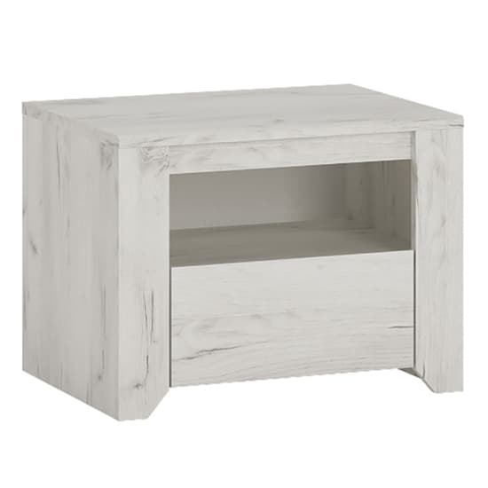 Alink Wooden 1 Drawer Bedside Cabinet In White_3