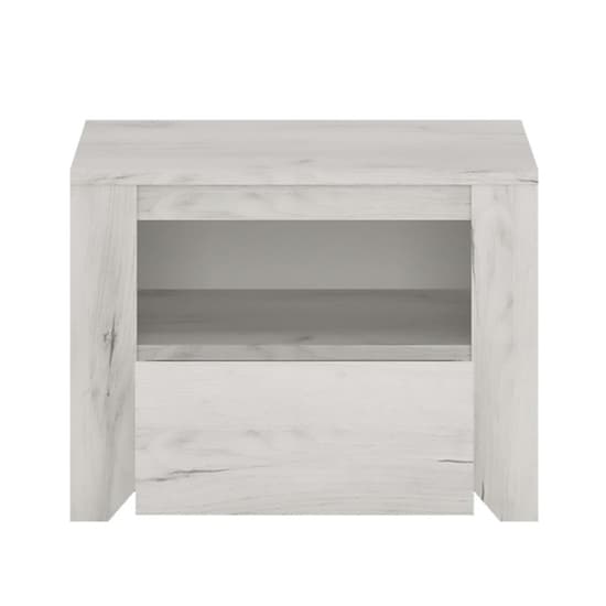 Alink Wooden 1 Drawer Bedside Cabinet In White_4