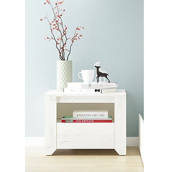 Alink Wooden 1 Drawer Bedside Cabinet In White_1