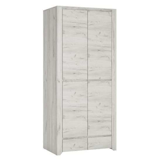 Alink Wooden 2 Doors 2 Drawers Wardrobe In White_1