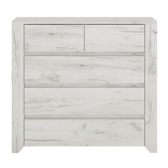 Alink Wooden Chest Of Drawers In White With 5 Drawers_2