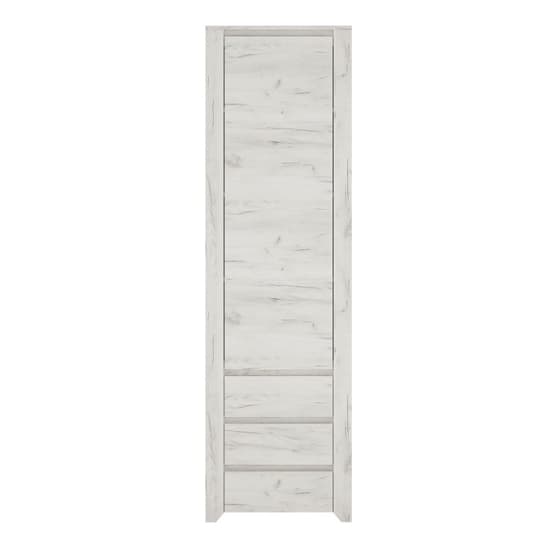 Alink Wooden Wardrobe 1 Door Tall Narrow In White Craft Oak_2