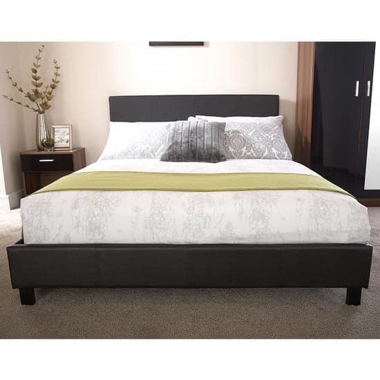Alcester Faux Leather King Size Bed In Black_3