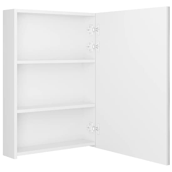 Aliso Bathroom Mirrored Cabinet In Shining White With LED_5